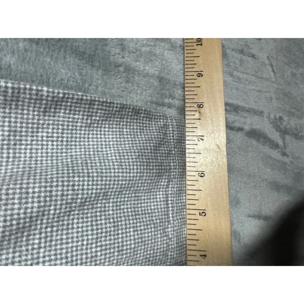 J.Crew Mens Straight Fit Linen Cotton Houndstooth Pants Grey White W33 L34